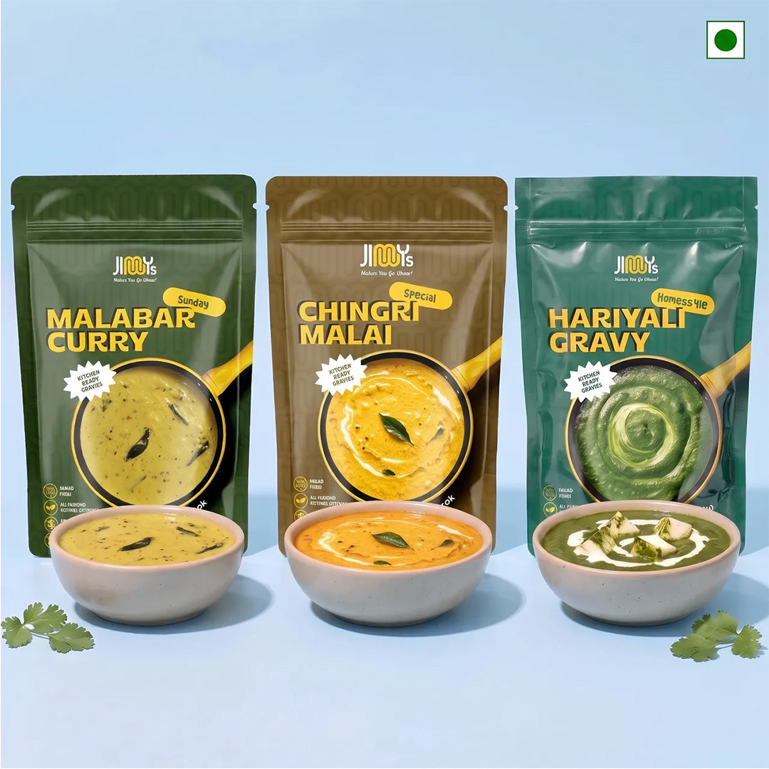 Ready to Cook: Malabar + Chingri + Hariyali | | Pack of 3 | 650 gms