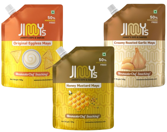 Honey Mustard + Original Eggless + Creamy Roasted Garlic Mayonnaise - 585 gms