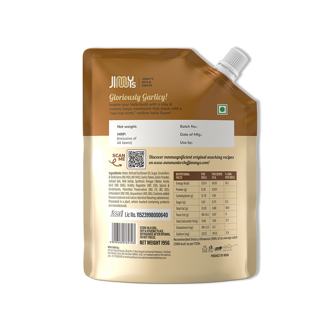 Original Eggless Veg Mayonnaise + Chilli Cheese Mayo + Creamy Roasted Garlic Mayonnaise - 585 gms