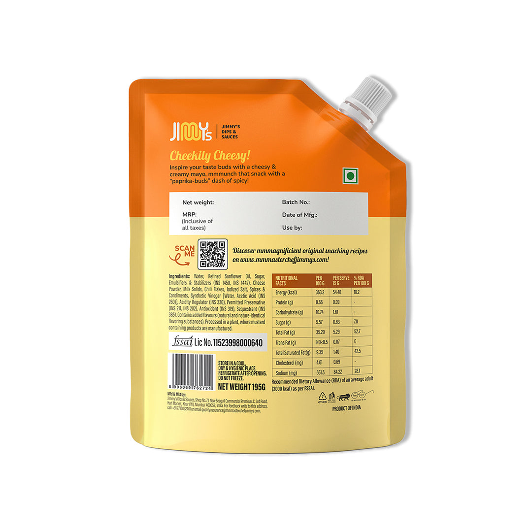 Nori Seaweed Mayonnaise + Chilli Lime Basil Mayonnaise + Chilli Cheese Mayo + Honey Mustard Mayonnaise + Ranch Dip Mayonnaise - 975 gms