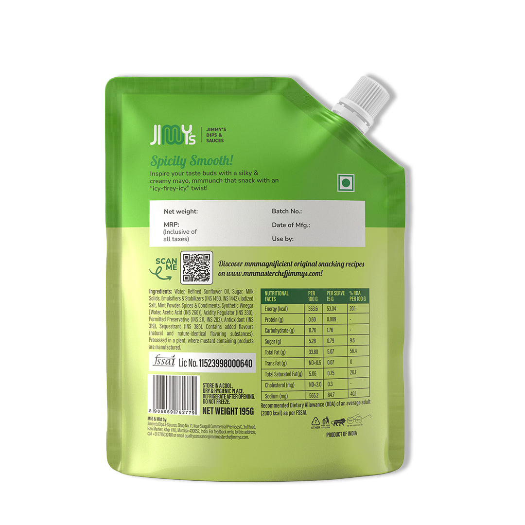 Chilli Cheese Mayo + Creamy Roasted Garlic Mayonnaise + Chilli Mint Mayonnaise - 585 gms